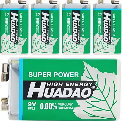 Produktbild von Hochleistungs 9V Lithium Block Batterie 6LR61 - Für Rauchmelder, Longlife, E-Block, Pack 5 Stück Retoo