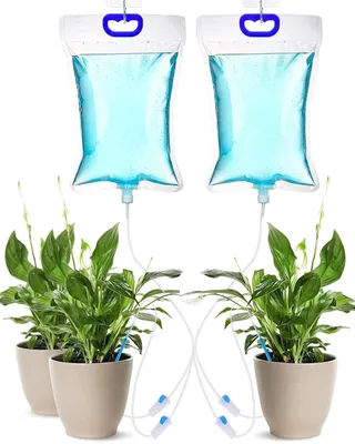 Bewässerungsset 2er-Pack, 5,2 l, Tropfbewässerung, 2 Ausgänge, für Balkon