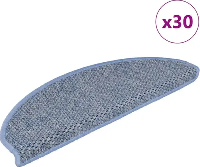 Produktbild von Stufenmatten Selbstklebend Sisal-Optik 30Stk. 65x21x4cm Blau