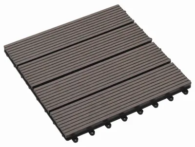 Obrázek produktu pro Dlažba na terasu 11 pcs Tmavě hnědá 30 x 30 cm Dřevoplast