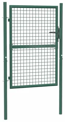 Obrázok produktu pre Bránka do záhrady – plotová bránka – 100 x 125 cm, plast – vhodná do dvora a záhrady – pevný vstup – zelená farba