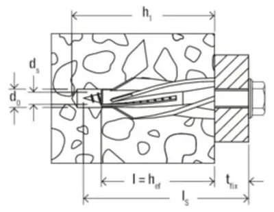 Produktbild von Fischer 89170, Schraube, Galvanisiertes Stahl, Beton, Flach, Zink, Allgemeiner Nutzen