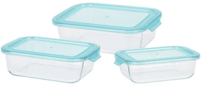 Obrázok produktu pre Sklenené nádoby na potraviny, rôzne veľkosti, 3 kusy