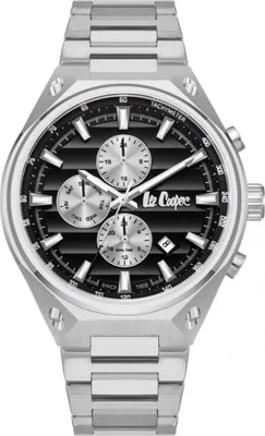 Produktbild von Die Herrenuhr LEE COOPER LC08026.350 in Schwarz ist ein modisches Geschenk.