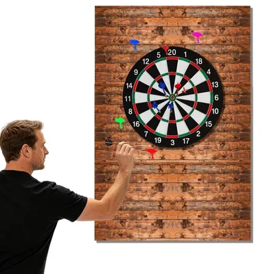 Produktbild von Selbstklebender Dartboard Wandschutz aus Holz
