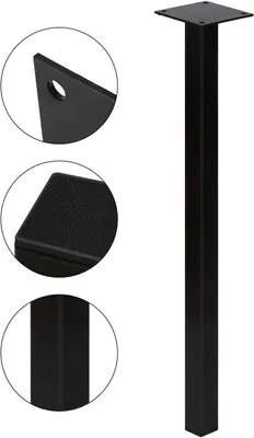 Produktbild von Set aus 4 industriellen Tischbeinen, Höhe 90 cm, Metallfüße für Büro, Esstisch, Bartische, Kontrolltische, Stehtisch, schwarz