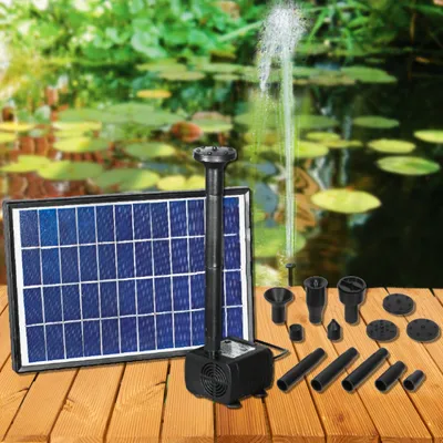 Produktbild von MAUK Solar Multifunktionspumpe Bachlauf Fontäne Wasserversorgung 300l/h 12V 6W ; 12V 4W