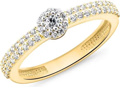 Produktbild von JEWLIX Verlobungsring aus 375er Gold mit Zirkonia