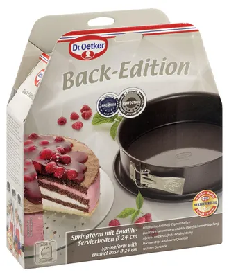 Immagine prodotto di Dr. Oetker, tortiera a cerniera, diametro 24 cm, parte della serie Back-Edition, con base in smalto, tortiera rotonda in acciaio con rivestimento antiaderente (colore: marrone)