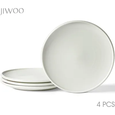 Produktbild von Teller set 4er Ø21,8 cm Kuchenteller Frühstücksteller Essteller Keramik Flachteller set für 4 Personen Plate Mikrowellen- und Spülmaschinenfest