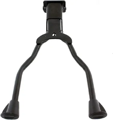 Imagen del producto de Soporte para bicicletas, modelo doble, de acero, para reparaciones, compatible con ruedas de 24-27 cm