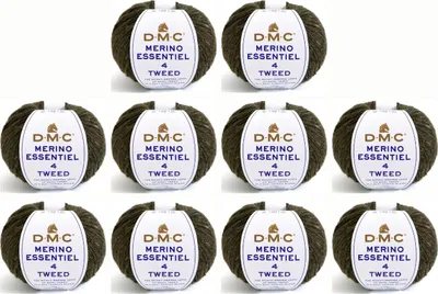 Immagine prodotto di 10 matassine di DMC Merino Essentiel Tweed – filato Aran (colore 909)