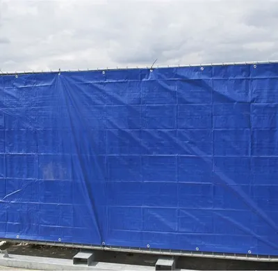 Produktbild von 20x PE-Bauzaunplane (140g/m²) 1,76 x 3,41m geöst - blau