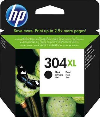 Zdjęcie produktu dla HP Oryginalny czarny wkład atramentowy 304XL, Wysoki, Czarny, Tusz na bazie pigmentu, 5,5 ml, 1 szt., 300 stron(y)