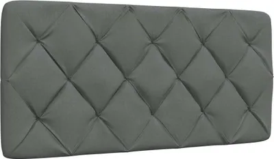 Obrázek produktu pro Polštář na čelo postele tmavě šedý 100 cm textil
