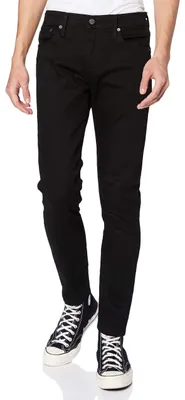 Immagine prodotto di Jeans da uomo Levi's modello 512, vita bassa, vestibilità aderente, colore nero (Nightshine), taglia W31/L34