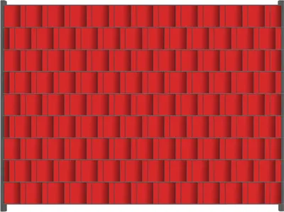 Produktbild von Wallario Zaunsichtschutz mit Motiv Rot für Ein- und Doppelstabmatten Zäune in der Größe 250 x 180 cm
