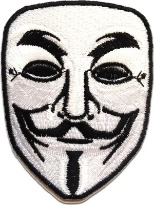 Obrázok produktu pre V For Vendetta Anonymous - nažehľovacia nášivka, nažehľovací obrázok, nažehľovacia aplikácia, nášivky, záplaty, na nažehlenie, veľkosť: 6,5 x 8,5 cm