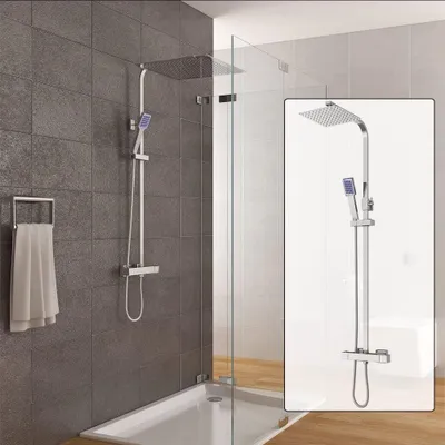 Produktbild von Thermostatische Regendusche – Duschsäule – Regendusche – Duschset – Duscharmatur