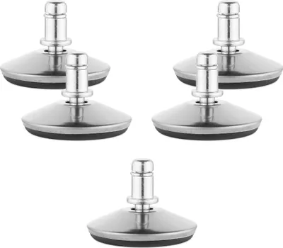 Produktbild von kwmobile Bürostuhl Gleiter 5er Set - Bodengleiter für Schreibtischstuhl 11mm x 22mm - Drehstuhl Füße Parkett Fliesen - Stuhl Fußgleiter - silber