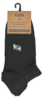 Produktbild von NITRAS Sneaker Socken schwarz VPE mit 2 Paar Gr. 39-42
