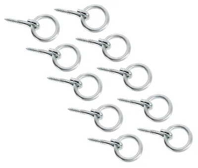 Produktbild von Alberts 10 x Schraubringe, 125 mm Gesamtlänge, zum Einschrauben, blau verzinkt