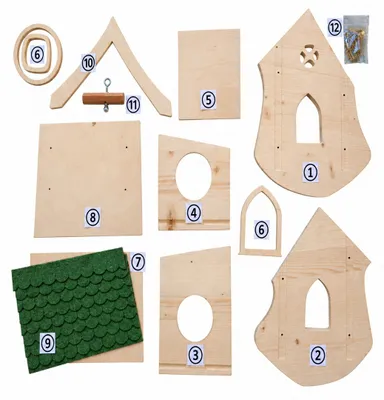 Produktbild von Vogelhaus Liselle Bausatz grün
