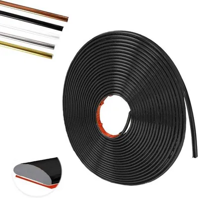 Produktbild von Selbstklebende Dekorleisten aus gebürstetem Metall 8m schwarz