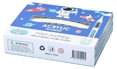 Obrázok produktu pre Akrylový Marker 24ks – Tekutý Umelecký Fix, Nepriehľadná Akrylová Farba