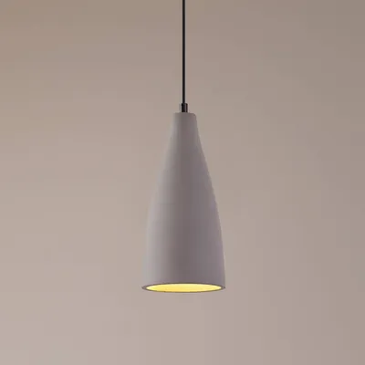 Produktbild von Lindby Pendellampe Sanne, grau, Beton, Ø 15 cm, E27
