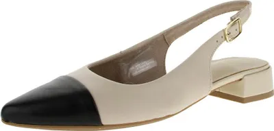 Produktbild von Tamaris Damen Slingpumps Leder beige/schwarz mit 3,5 cm Absatz Schnalle Gr. 40