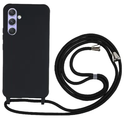 Produktbild von Samsung Galaxy A57 Hülle - Coverup Silikon Back Cover mit Handykette - Schwarz