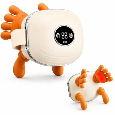 Produktbild von Nackenmassagegerät kabellos mit Wärme, 4D Massagegerät für Nacken und Schultern, 3 Programme, 2 Heizstufen 40/45 °C, USB-aufladbar