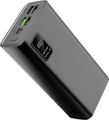 Produktbild von Powerbank, 30000mah Power Bank, QC3.0 22,5 W & USB C PD20 W Fast Charge, 2 Input und 5 Output (QC & USB & Typ C) Externer Akku