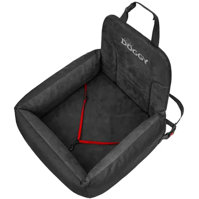 Obrázek produktu pro Autosedačka pro psy "ROCK" - 55x50 cm - autosedačka pro malé psy s bezpečnostním vodítkem, odnímatelný potah | Pillowprim