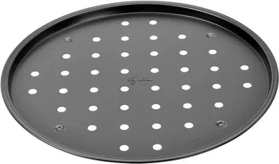 Productafbeelding van Ronde Pizzaplaat RVS met Antiaanbaklaag voor Oven - Diameter 32 cm