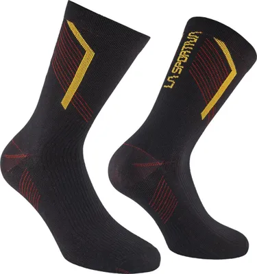 Immagine prodotto di Calzini Flow Trail - calzini leggeri per il trail running e la corsa in montagna - La Sportiva, taglia: M, colore: K00Y00-Nero/Giallo