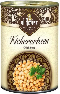 Produktbild von Al Amier Kichererbsen  265 G Dose Vegan Glutenfrei Mild-nussig im Geschmack
