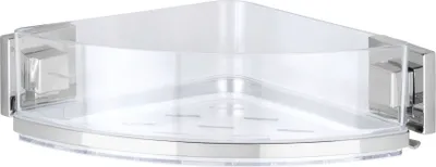 Produktbild von WENKO Eck Ablage Regal Dusche Bad Edelstahl QUADRO ohne bohren Accessoires WC