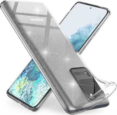Obrázek produktu pro NALIA třpytivé pouzdro na mobilní telefon pro Samsung Galaxy S20 Ultra, silikonový kryt na mobilní telefon, průhledný