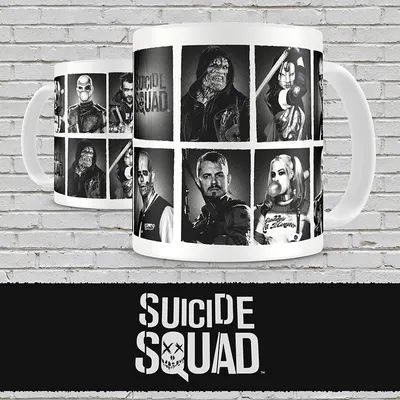 Produktbild von Tasse mit Figuren aus Suicide Squad