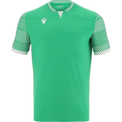 Image de Maillot Macron Tureis à manches courtes pour enfants - Vert / Blanc