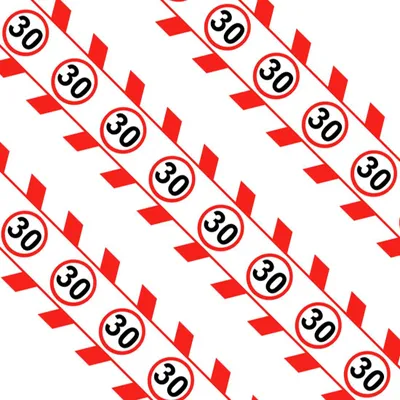 Productafbeelding van Verkeersafzetting voor 30e Verjaardag - 7,5 cm x 30 m