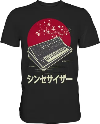 Produktbild von Synthesizer Keyboard Analog Modular Japanese Synth T-Shirt – Black / 3XL