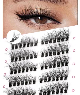 Productafbeelding van Kunstwimpers, C-krul, kattenooglook, 98 stuks (12-17mm), model N01