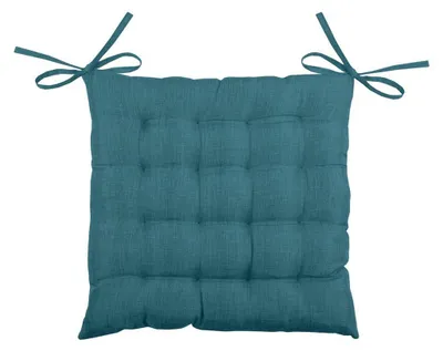 Produktbild von STOF | Sitzkissen - BEA - 40x40 cm - Türkis - Komfortabel und stilvoll - Mit praktischen Bindebändern
