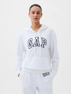 Produktbild von GAP Damen Sweatshirt mit Kapuze und Kängurutasche, lange Ärmel mit Falten, Größe M