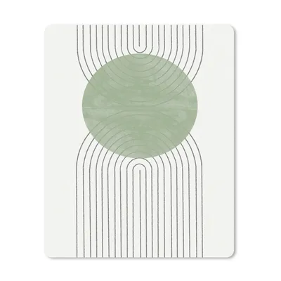 Produktbild von MuchoWow® Mauspad Mousepad Linien - Kreis - Grün - Abstrakt 19x23 cm - Mousepads - Maus Mat - Pad - Mausunterlage - Mauspads - Spielen