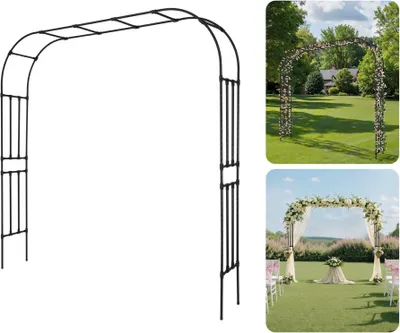 Obrázek produktu pro Zahradní oblouk pro růže 2400x2500x400mm - oblouk a mříž pro růže - popínavá opora pro zahradu