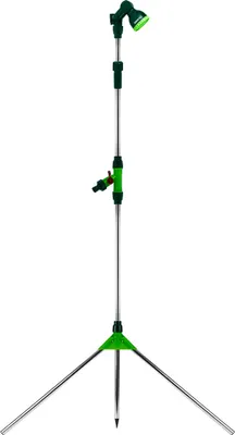 A standalone garden shower on a white background.